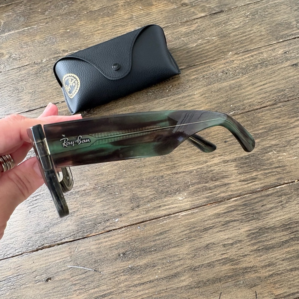 Ray-Ban Mega Wayfarer RB0840-S 6635/5C Transparent Green Sunglasses 51mm - Picture 3 of 8